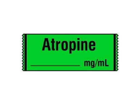 Picture of Drug Label Shamrock Anesthesia Label Atrophine____mg/mL Green 1/2 X 1 InchSA-310