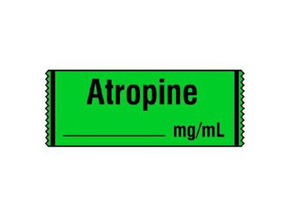Picture of Drug Label Shamrock Anesthesia Label Atrophine____mg/mL Green 1/2 X 1 InchSA-310