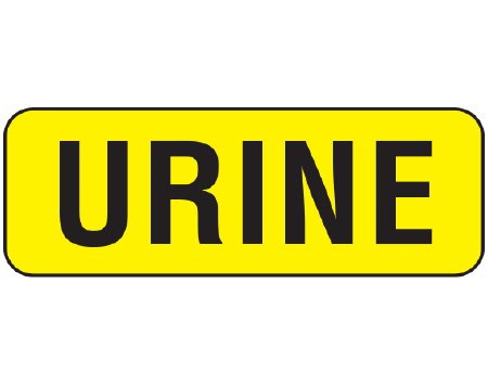 Picture of Pre-Printed Label Shamrock Laboratory Use Yellow Litho Paper URINE Black Lab / Specimen 3/4 X 2 InchUPCR-5010