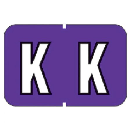 Picture of Pre-Printed Label Barkley® Chart Tab Purple Laminated R R White Alpha Series 4 X 1-1/2 Inch901-34128