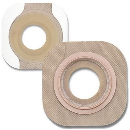 Picture of Ostomy Barrier New Image™ Flextend™ Pre-Cut, Extended Wear Adhesive Tape 44 mm Flange Green Code System Hydrocolloid 1-1/4 Inch Opening14706