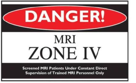 Picture of Door / Wall Sign Caution Danger! MRIZONE4