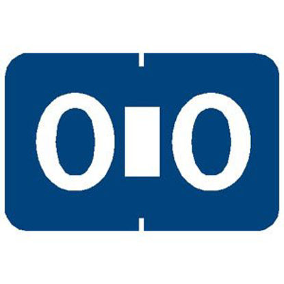 Picture of Pre-Printed Label Chart Tab Blue O | O White Alpha Series 1 Inch90135