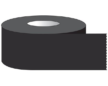 Picture of Blank Label Tape Shamrock Multipurpose Label Black 1/2 X 500 InchST-12-26
