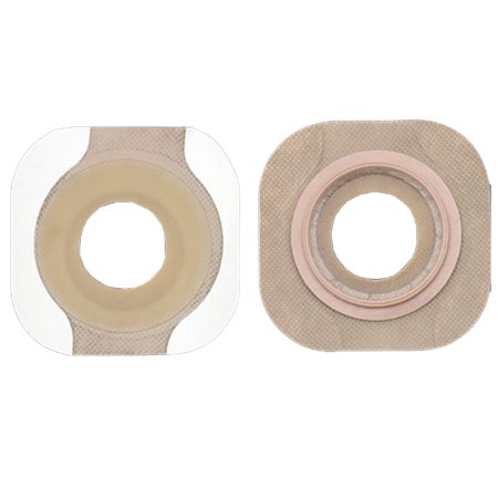 Picture of Ostomy Barrier New Image™ Flextend™ Pre-Cut, Extended Wear Adhesive Tape 57 mm Flange Red Code System Hydrocolloid 1-3/8 Inch Opening14707