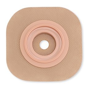Picture of Ostomy Barrier New Image™ CeraPlus™ Pre-Cut, Extended Wear Adhesive Tape Borders 44 mm Flange Green Code System 7/8 Inch Opening11503