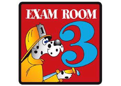 Picture of Door Sign Room Sign Clinton™ Exam Room 3EX 3