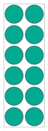 Picture of Blank Label UAL™ Label Dot Green Tape 3/4 DiameterUL361938V