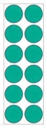 Picture of Blank Label UAL™ Label Dot Green Tape 3/4 DiameterUL361938V
