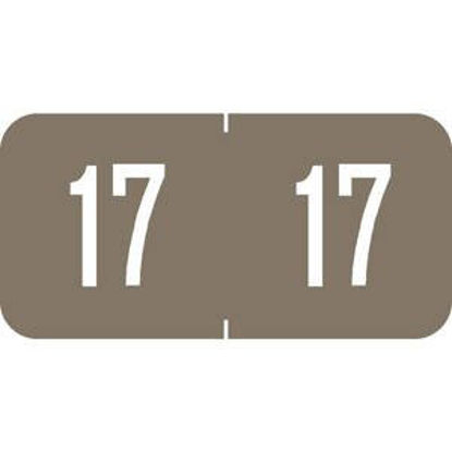 Picture of Pre-Printed Label Chart Tab Gray 17|17 White Numeric 3/4 X 1-1/2 Inch94617