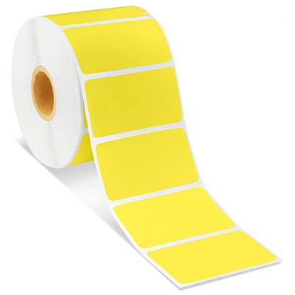 Picture of Blank Label Uline Printer Label Yellow Thermal 1-1/4 X 2-1/4 InchS-19477Y