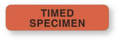 Picture of Pre-Printed Label UAL™ Laboratory Use Red Paper Timed Specimen Black Lab / Specimen 5/16 X 1-1/4 InchULCH142