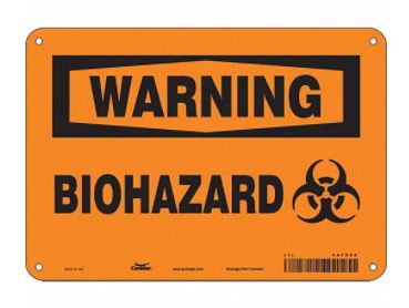Picture of Wall Sign Caution Warning Biohazard with Symbol447X60