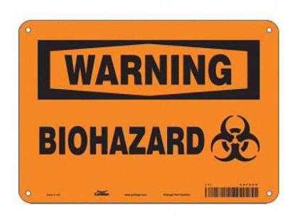 Picture of Wall Sign Caution Warning Biohazard with Symbol447X60