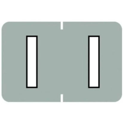 Picture of Pre-Printed Label Barkley® Chart Tab Teal Laminated I I White Alpha Series 18 X 1-1/2 Inch901-34126