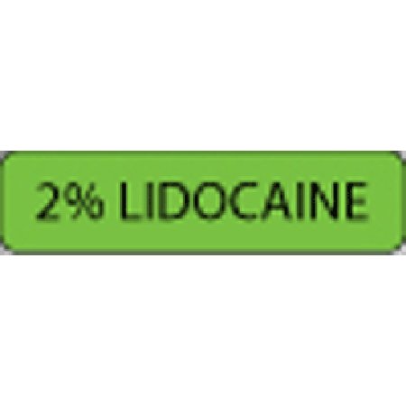 Picture of Drug Label MedVision® Anesthesia Label 2% Lidocaine Green 5/16 X 1-1/4 InchMV01FG1449