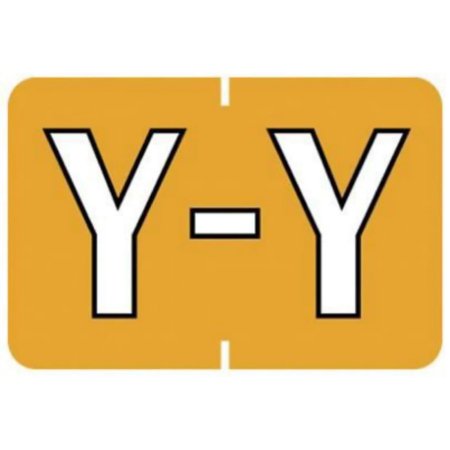 Picture of Pre-Printed Label Barkley® Chart Tab Yellow Laminated Y Y White Alpha Series 27 X 1-1/2 Inch901-34143