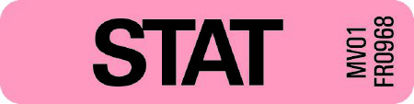 Picture of Pre-Printed Label Barkley® Advisory Label Red STAT Black Alert Label 1-1/4 X 5/16 InchMV01FR0968