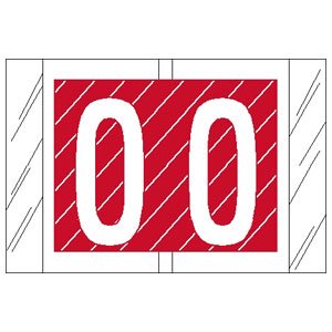 Picture of Pre-Printed Label Chart Tab Red / White O | O White Alpha Series 1 Inch82015