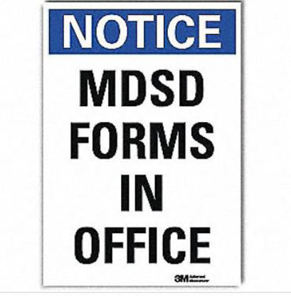 Picture of Wall Sign General Information LYLE Notice MDSD Forms In Office34JR41