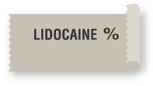 Picture of Drug Label UAL™ Anesthesia Label Lidocaine % Gray 1/2 X 1 InchULTA121