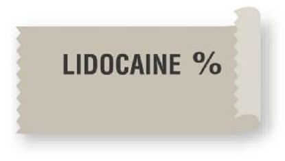 Picture of Drug Label UAL™ Anesthesia Label Lidocaine % Gray 1/2 X 1 InchULTA121