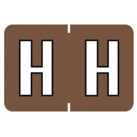 Picture of Pre-Printed Label Barkley® Chart Tab Brown Laminated H H White Alpha Series 17 X 1-1/2 Inch901-34125Q