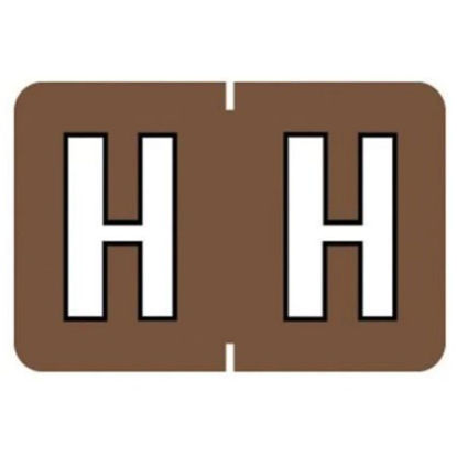 Picture of Pre-Printed Label Barkley® Chart Tab Brown Laminated H H White Alpha Series 17 X 1-1/2 Inch901-34125Q