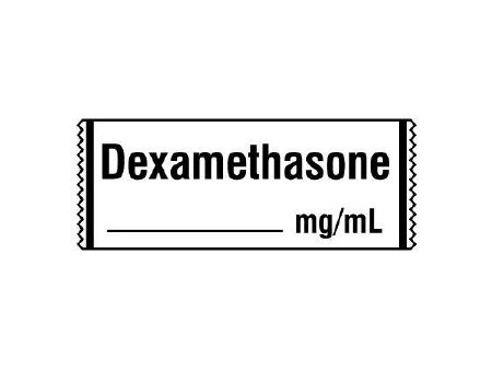 Picture of Drug Label Shamrock Anesthesia Label DEXAMETHESONE _____ mg / mL White 1/2 X 1 InchSA-3228