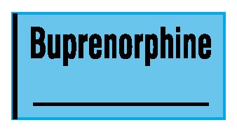 Picture of Drug Label Shamrock Anesthesia Label Buprenorphine / _____ Blue 1/2 X 1 InchSAV-942