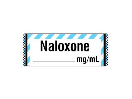 Picture of Drug Label Shamrock Anesthesia Label Tape Naloxone _ mg/mL Blue / White 1/2 X 1 InchSA-251