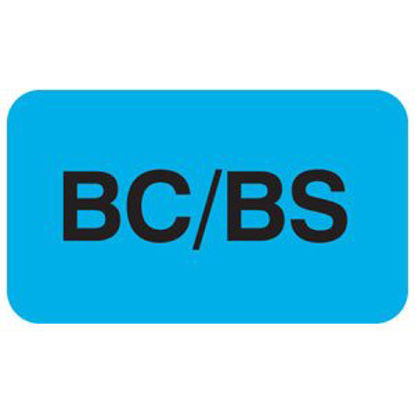 Picture of Pre-Printed Label Communication Fill In Light Blue BC/BS Black Quality Control Label 7/8 X 1-1/2 InchMAP1650