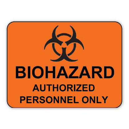 Picture of Door Sign Caution Biohazard Authorized Personnel OnlyNC9870253