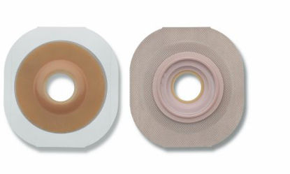 Picture of Ostomy Barrier New Image™ Flextend™ Pre-Cut, Extended Wear Adhesive Tape 1-3/4 Inch Floating Flange Green Code System 5/8 Inch Opening14901