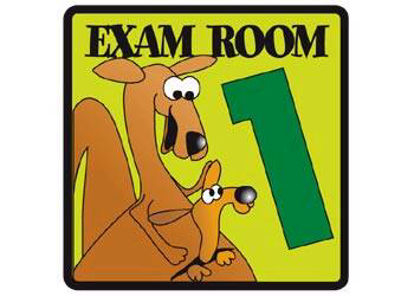 Picture of Door Sign Room Sign Clinton™ Exam Room 1EX 1