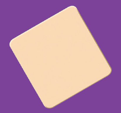 Picture of Ostomy Wafer Eakin Mold to Fit, Standard Wear Cohesive® Adhesive Without Flange Universal System Without Opening 4 X 4 Inch839004