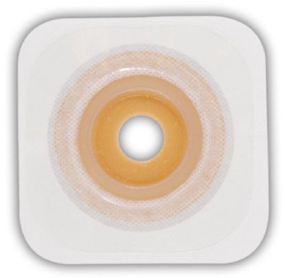 Picture of Ostomy Barrier Esteem synergy® Trim to Fit, Extended Wear Durahesive® White Tape 100 mm Flange Hydrocolloid 7/8 to 1-1/4 Inch Opening 4 X 4 Inch409269