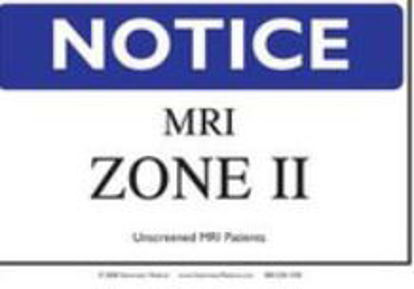 Picture of Door Sign Caution Notice MRIZONE2