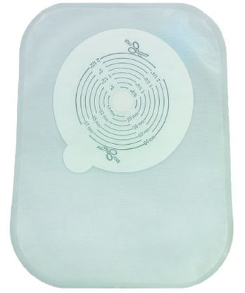Picture of Filtered Ostomy Pouch Securi-T™ One-Piece System 8 Inch Length 1/2 to 2-1/2 Inch Stoma Closed End Trim To Fit7608002