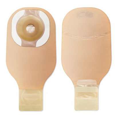 Picture of Ostomy Pouch One-Piece System 12 Inch Length 13/16 Inch Stoma Drainable Flat, Pre-Cut8930