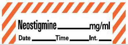 Picture of Drug Label PDC® Anesthesia Label Neostigmine_mg/mL Date_Time_Int Red / White 1/2 X 1-1/2 InchLANS-15