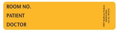 Picture of Pre-Printed Label Chart Tab Gold Paper Room No_Paitent_Doctor_ Black Patient Information 1-3/8 X 5-3/8 Inch5033-16