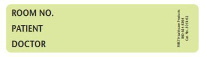 Picture of Pre-Printed Label Communication Fill In Lime Green Paper Room No_Paitent_Doctor_ Black Patient Information 1-3/8 X 5-3/8 Inch5033-12