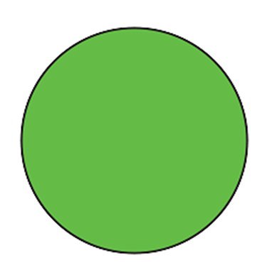 Picture of Blank Label Indeed Label Dot Green 3/4 Diamter2552