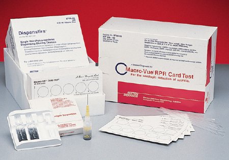 Picture of Rapid Test Kit BD Macro-Vue™ RPR No. 104 RPR Card Test Syphilis Screen Whole Blood / Serum Sample 300 Tests274449