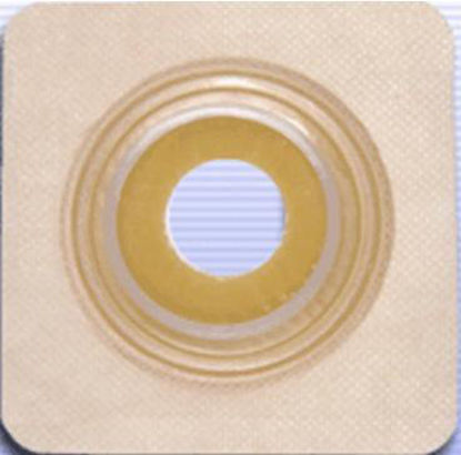 Picture of Ostomy Wafer Securi-T® Pre-Cut, Standard Wear, Flexible Flexible Tape 45 mm Flange 1-1/4 Inch Opening 4-1/2 X 4-1/2 Inch7332134