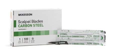 Picture of Surgical Blade McKesson Brand Carbon Steel No. 11 Sterile Disposable Individually Wrapped1633