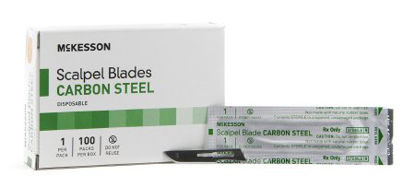 Picture of Surgical Blade McKesson Brand Carbon Steel No. 10 Sterile Disposable Individually Wrapped1632
