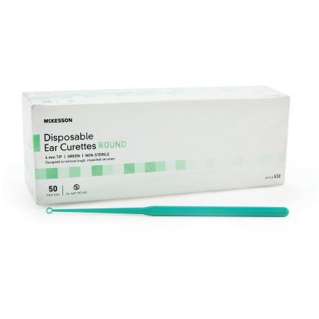 Picture of Ear Curette McKesson Single-ended Handle with Grooves 4 mm Tip Round Tip530