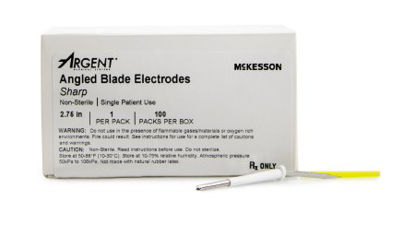 Picture of Dermal Tip Electrode McKesson Argent™ Stainless Steel Sharp Angled Blade Disposable NonSterile233